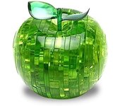 Puzzle 3D efecto cristal en forma de manzana roja