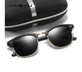 Gafas de sol de conducción polarizadas de moda para hombres y mujeres europeas y americanas negro