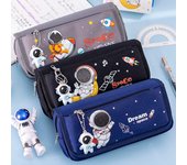 Four/Double layers Pencil Case Large Capacity Pen Box Multifuncional Stationery Bag  School Office 01-Double layers