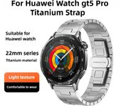 Correa de titanio de lujo de 22 mm para Samsung Galaxy Gear S3, correa de aleación de titanio, pulsera de metal para Huawei GT5 5Pro 4 3 2e 46 mm. Universal 22MM width negro