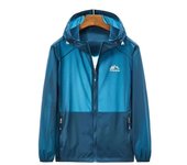 Chaqueta ligera de verano de talla grande para hombre, con capucha, para senderismo, pesca, senderismo y actividades al aire libre 4XL