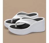 Chanclas de plataforma gruesa Eva para mujer, zapatillas de verano, chanclas ortopédicas de espuma con memoria, Clip dedos, Sandalias planas para playa 35