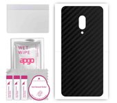 apgo Protective Skin Sticker for the back compatible with Sharp Aquos Zero2, Wrap Film, Foil, Vinyl - Pattern Carbon Black