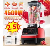 2.5L 4500W 38000RPM 6 cuchillas licuadora de alta resistencia batidora eléctrica exprimidor procesador de alimentos trituradora de batidos de hielo
