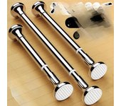 Varilla telescópica de acero inoxidable engrosada sin perforaciones, varilla para cortina, varilla para secar ropa en balcones, varilla para cortina de ducha, varilla para colgar 50——80cm