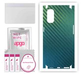 apgo Protective Skin Sticker for the back+sides compatible with Oppo Reno4, Full Wrap Film, Foil, Vinyl - Pattern Carbon Chameleon CAKA1
