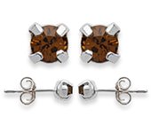 Les Trésors De Lily [D2602] - Brillants Ambre Argent - 4 mm marrón