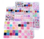 Lazo de resina de estilo mixto para decoración de uñas, accesorios para manicura, lazo 3D, flor, corazón y perlas