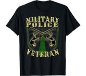 Camiseta unisex del ejército estadounidense veterano del cuerpo de policía militar S