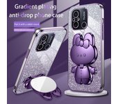Bonita funda con espejo de maquillaje 3D de conejo para Xiaomi Redmi 12c, 10c, 10a, 9c, NFC, 9a, 9at y 9t. Redmi Note 8 Pro