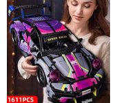 2024 Nuevos 1611 piezas Bloques de construcción de nueva tecnología Super Racing Modelo genial Diseño suave Material ABS Regalo de cumpleaños para niños Coche de juguete Static version