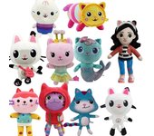 Lo más nuevo, 10 estilos, casa de muñecas Gabby, juguete de felpa Mercat, animales de peluche de dibujos animados, muñeco de peluche de gato sirena, regalos de cumpleaños y Navidad para niños abismo
