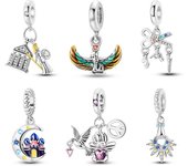 2024 nuevo 925 Plata de Ley amor y paz Castillo Athena ninfa cuentas de abalorios ajuste 925 Original pulsera joyería fina DIY