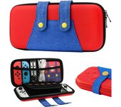 Estuche de almacenamiento de EVA compatible con Nintendo Switch/OLED Estuche de transporte portátil lindo para Switch con 10 soportes para juegos para Mario