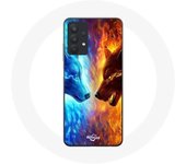 Coque Maniacase pour Samsung Galaxy A32 4G Loup de Glace et de feu