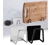 Soporte para esponjas de cocina, estante de fregadero de acero inoxidable, soportes adhesivos, estante de secado de drenaje, ganchos de pared, accesorios, organizador de almacenamiento