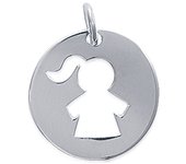 Les Trésors De Lily [F6735] - Medalla de plata 'Niña' - 20 mm plata