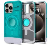 Funda Magsafe de lujo para iPhone 16 Pro Max 15 14 13 PC + TPU carga inalámbrica magnética ultra híbrida AC1 cubierta protectora rígida a prueba de golpes con caja 13 negro