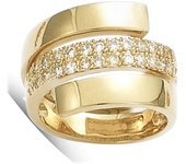 Anillo chapado en oro 'Diosa' oro blanco - 14 mm 56 oro