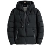 Chaquetas de otoño para hombre, abrigos acolchados de algodón ligeros con capucha, chaquetas cálidas de otoño para hombre, chaqueta acolchada de color sólido, ropa para hombre 2XL gris