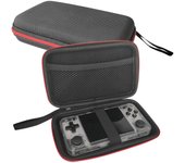 Bolsa de almacenamiento para consola de juegos portátil, resistente a salpicaduras y a impactos, para RG35XX H, funda de EVA negra.