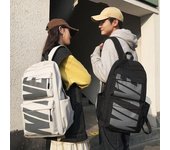 Mochila de gran capacidad para hombre, mochila para estudiantes de secundaria, mochila de viaje ligera de nailon impermeable gris