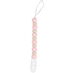 Clips para chupete de bebé de silicona de una pieza con cuentas, correa para chupete, soporte para baby shower, cumpleaños