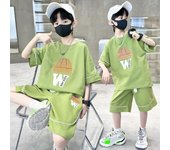 Trajes de verano para niños, niños grandes, modelos de verano atractivos y geniales 170 verde