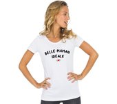 T-shirt Femme - BELLE-MAMAN IDÉALE S blanco