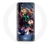 Coque pour Huawei P30 Pro Tanjiro Nezuko et Inosuke Slayer Kimetsu no Yaiba Manga