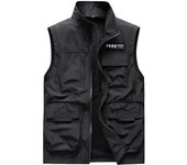 Chaleco grande informal de primavera y otoño para hombre, chaleco holgado de moda para hombre con múltiples bolsillos M