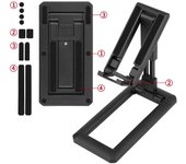 Soporte plegable para teléfono móvil, creativo, portátil, de escritorio, deformable, telescópico, para transmisión en vivo rojo