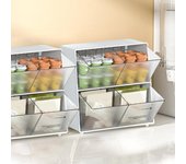 Organizador de bolsas de té, caja de almacenamiento de cápsulas de café para oficina, extraíble, de alta capacidad, multicapa, suministros para el hogar blanco