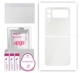 apgo Protective Skin Sticker for the back compatible with Samsung Galaxy Z Flip4, Wrap Film, Foil, Vinyl - Pattern Matte Transparent