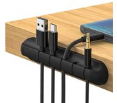 Organizador de cables de silicona para escritorio, con clips para gestión de cables USB, para ratón, auriculares, cargadores y solución para ordenar el escritorio.