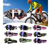 Gafas de ciclismo para exteriores con banda elástica, protección UV, resistentes al viento, ligeras, para hombre y mujer, para esquiar, hacer snowboard, motocicleta y bicicleta, gafas deportivas D varios colores