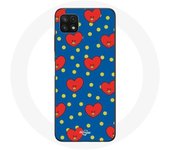Coque pour Samsung Galaxy A22 5G BTS Bangtan Garçons BT21 TATA de V Fond Bleu
