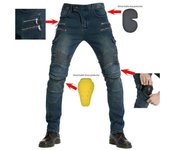 Pantalones vaqueros para hombre, pantalones de Motocross, pantalones de Enduro, pantalones de Motocross todoterreno, deportes de carreras, pantalones protectores de rodilla L negro