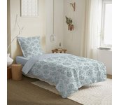 Parure de couette réversible pour lit 90 x 190 cm Agathe céladon