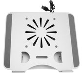 Soporte enfriador para computadora portátil de 17 pulgadas, de aleación de aluminio, elevable, plegable y portátil con ventilador de base USB