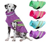 Ropa de invierno para perros, ropa impermeable para mascotas, chaqueta cálida y gruesa para cachorros, para perros pequeños, medianos y grandes, abrigo reflectante para perros, chaleco para bulldog, chihuahua y labrador S azul