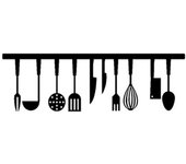 Utensilios de cocina, utensilio de cocina, batidor de huevos k, pegatina de pared, calcomanía para el hogar