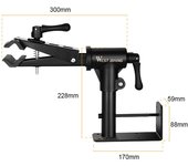Soporte para mesa de bicicleta, soporte de mantenimiento para bicicleta de montaña y de carretera, soporte para bicicleta montado en la pared negro