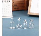 Accesorios en miniatura para casa de muñecas, Mini tarro de cristal para dulces, comida de imitación, 1/12 34*20mm