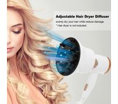 Difusor de secador de pelo Difusor de secador de pelo ajustable para cabello rizado u ondulado negro