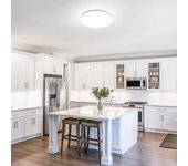 1 lámpara de techo a prueba de agua, panel de luces LED para baño, 50 W, moderna luz LED para cocina, dormitorio, hogar, interior, lámpara de techo ultrafina white