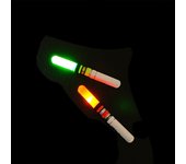 Flotador de pesca con luz LED, flotador de pesca eléctrico luminoso, batería CR322, color verde y rojo 2pcs green no cr322