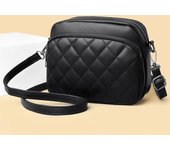 Bolsos de hombro a cuadros sencillos a la moda para mujer, bandolera cruzada de cuero PU, bolso para teléfono, Bolso pequeño de mano para mujer blanco