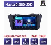 Radio estéreo para coche inalámbrico Carplay para Mazda 5 2010-2015 reproductor de vídeo Multimedia Android navegación GPS WIFI 2 + 32GB 1+16GB