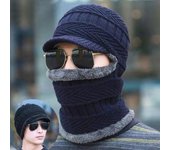 Gorro de invierno para hombre, informal, de terciopelo, con protección para las orejas, para el cuello y la cara, de una pieza, de punto, gorros, gorros, gorros, gorros de calavera, gorros de hueso Adult